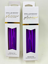 SPELLBINDERS GLIMMER HOT FOIL- 2 rolls of FUCHSIA FLOWER GLF-019 15 FT ROLL