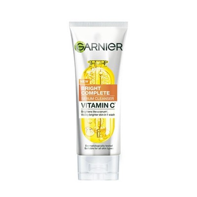 Garnier Vitamin C Serum Face Wash Skin Brightening Tan Removal For Unisex 100g