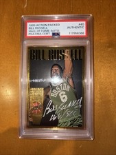1995 Action Packed BILL RUSSELL #40 Silver Hall Of Fame Auto /500 PSA AUTHENTIC