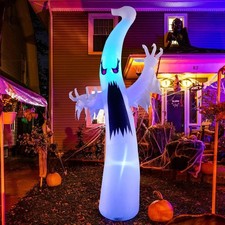 6 FT Halloween Inflatable Ghost LED Lighted Red Eyes Yard Decoration Outdoor