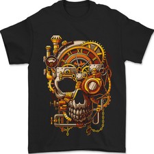 Camiseta Steampunk Calavera Hombre 100% Algodón
