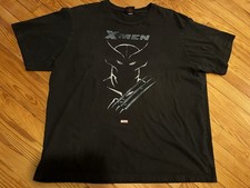 X-Men Movie Promo Wolverine Graphic Tee Shirt Men  s XL Vintage Y2K Marvel Comics