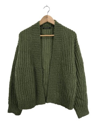LUISA CERANO Strick Cardigan Damen Strickbekleidung Gr. DE 34 khaki Casual-Look