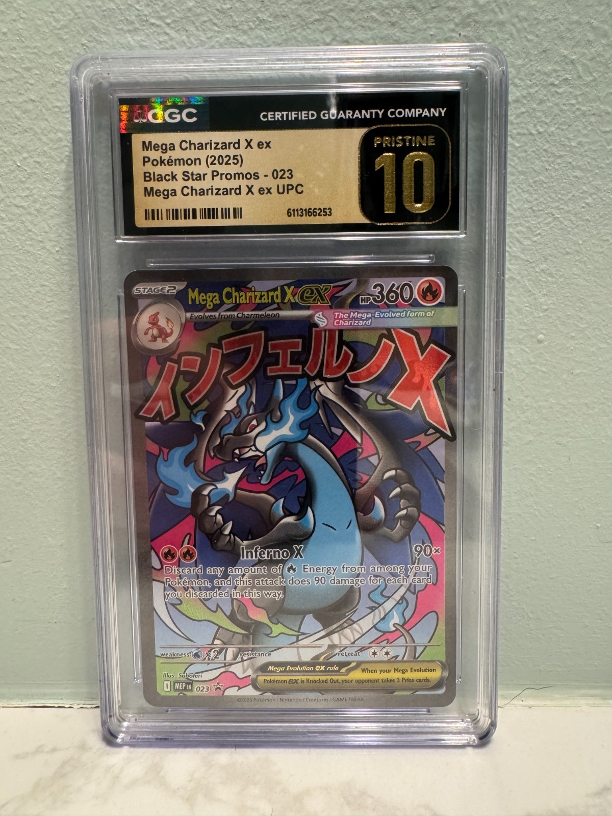 CGC Pristine 10 Mega Charizard ex Black Star Promo 23 Mega Charizard ex UPC 2025