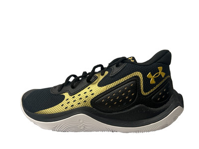 Under Armour UA Jet 23 Basketball Sneaker Unisex Low Top Schwarz-Weiß-Gold