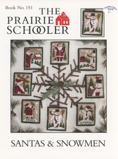 Prairie Schooler 151 Santas  Snowmen Cardstock Cross Stitch Pattern
