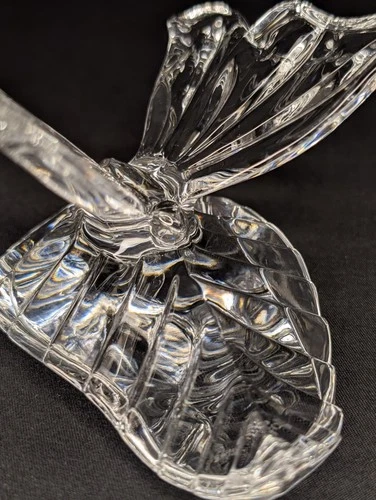 Vintage Waterford Crystal Butterfly Figurine Paperweight 4.5" Etched Mark