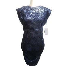 GUESS Blue Leopard Print Bodycon Woman's Dress Sz XS