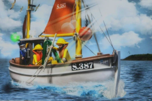 Playmobil -- spare part -- boat 3551