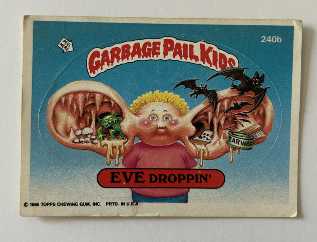 #240b Eve Droppin' - 1986 Topps Garbage Pail Kids Card - Series 6
