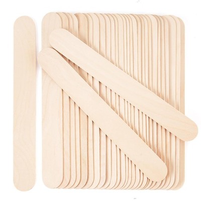 60 Pieces Jumbo Craft Sticks, 8 Inch Natural Wooden Popsicle Sticks, Multi-Fu...