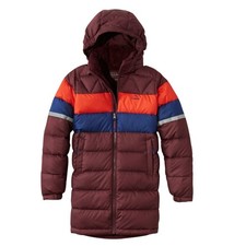 L.L. Bean Kids' Bean's Down Coat, Colorblock Burgundy NEW Medium 10/12