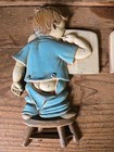 Wall Art Plaques Boy & Girl Bathroom Stool PAIR , 1966 VINTAGE 9” SEXTON Metal — photo 3