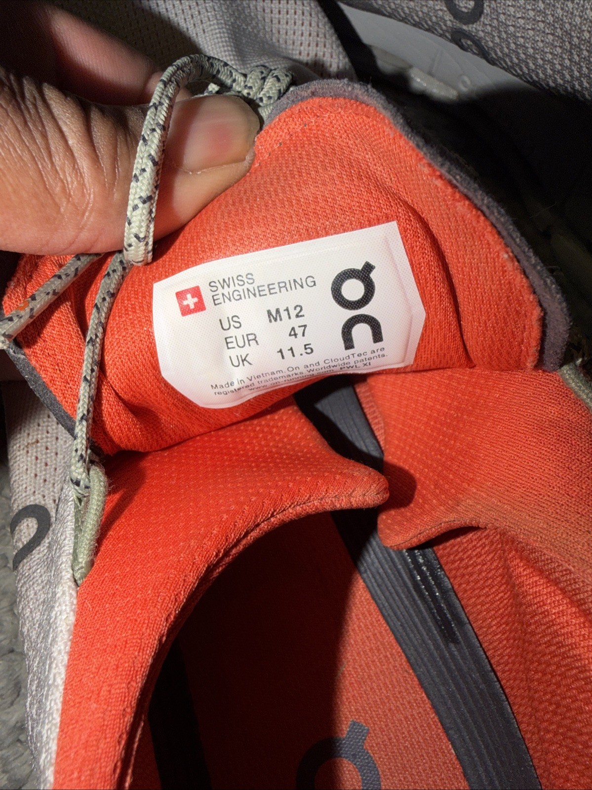 On Cloudnova Silver Orange Cloudtec Athletic Shoe… - image 5