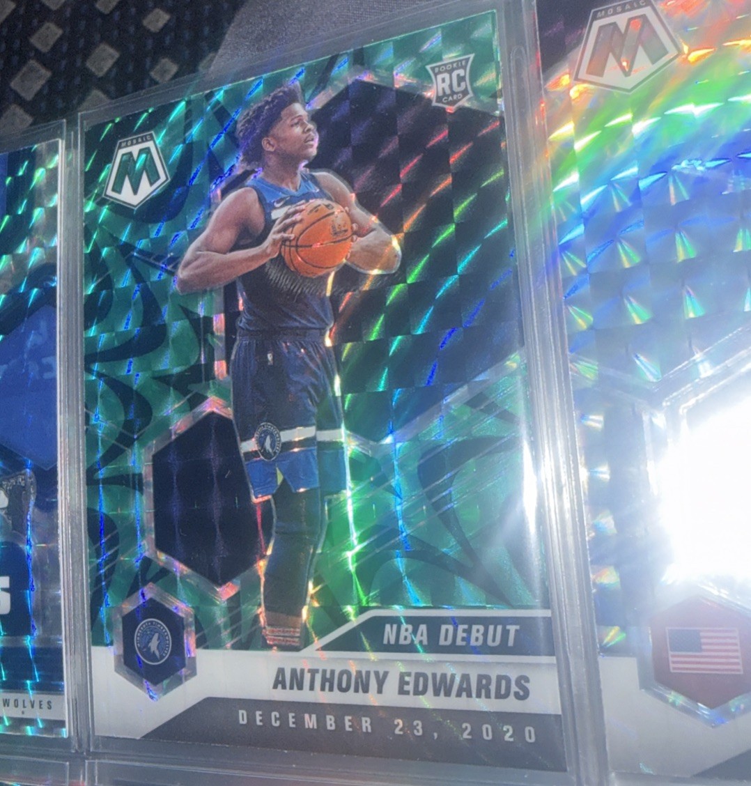 2020-21 Panini Mosaic - NBA Debut Anthony Edwards #261 Genesis Mosaic Prizm (RC)