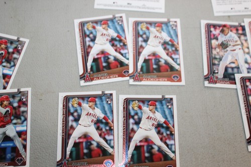 31) 2025 Topps ANGELS ROOKIE LOT#635 TEODOSI 438 ALDEGHERI 422 DANA 387 CAMPERO - Picture 5 of 10