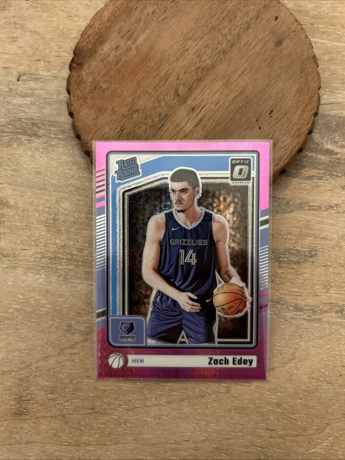 2024-25 Panini Donruss Optic - Rated Rookie Zach Edey #288 Pink Hyper Prizm (RC)