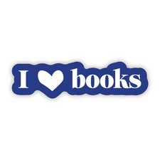 I Love Books Text Sticker