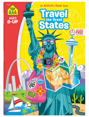 Travel the Great States Workbook Geography, Map-Reading, United States, Ages 8+