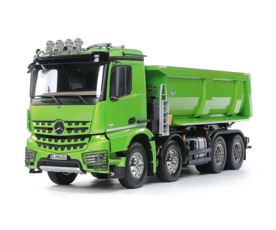 Tamiya 300047523 - 1:14 RC MERCEDES-BENZ AROCS Kipper 8x4 Candy-Vert (Kit) - Photo 1/1