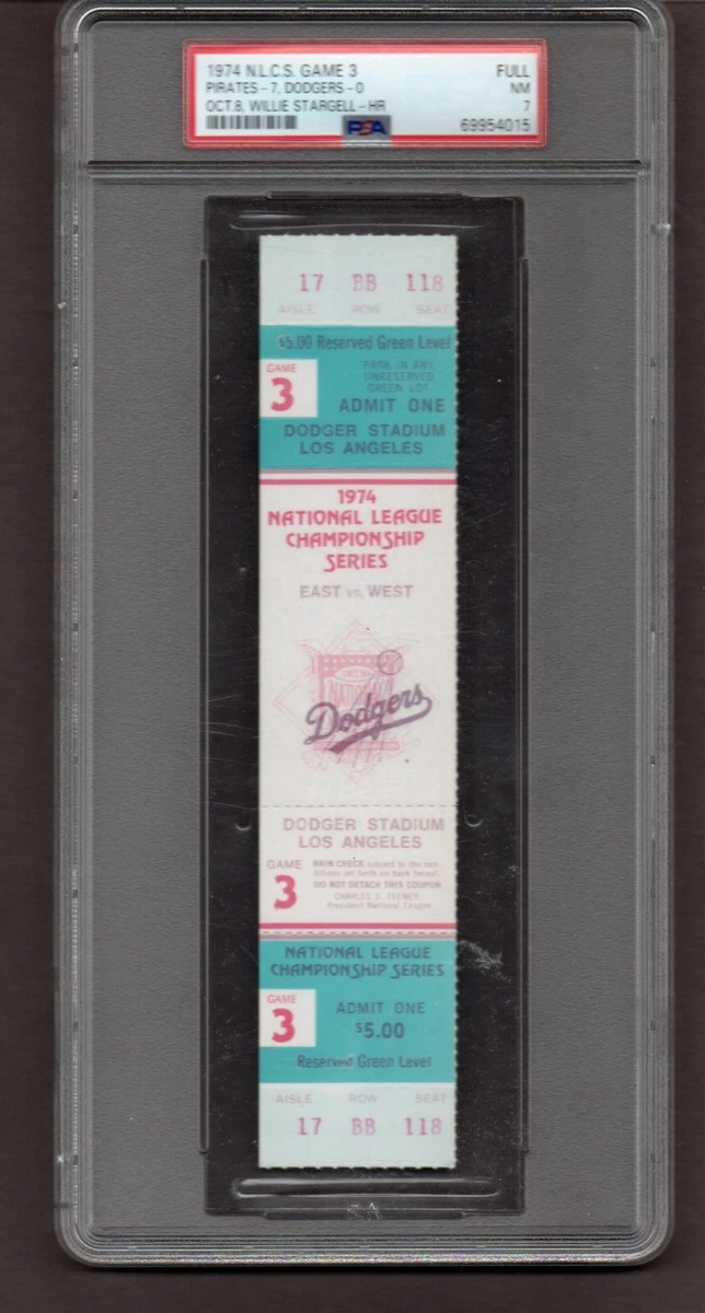 25+ Los Angeles Dodgers Baseball 1974 Vintage Sports Ticket Stubs