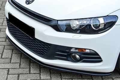 Black Gloss Front Bumper spoiler lip/ skirt/ valance For VW Scirocco 3 08-14