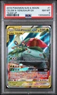 Celebi & Venusaur GX 1/181 Sun & Moon Team Up Holo Full Art - PSA 8. New Cert