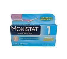 1-Day Yeast Infection Treatment Prefilled 6.5% Tioconazole Ointment Exp. 2/26