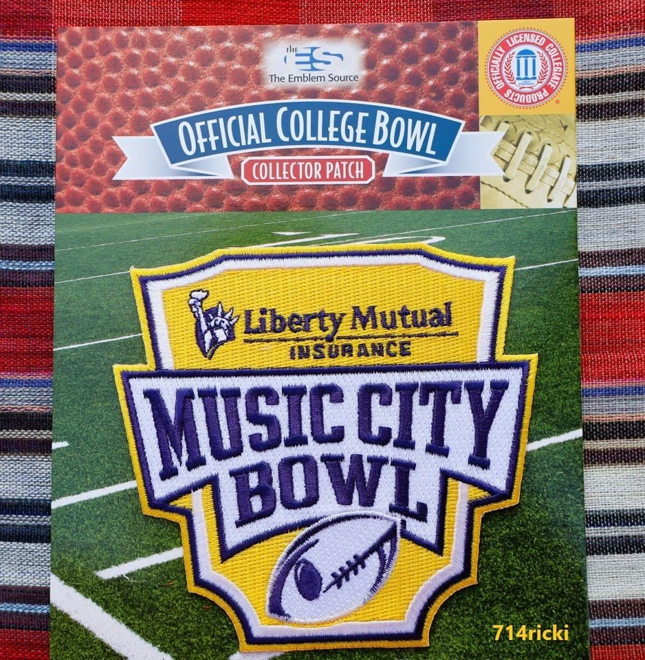THE EMBLEM SOURCE 2025 Liberty Mutual Insurance Music City Bowl Patch Tennessee vs Illinois