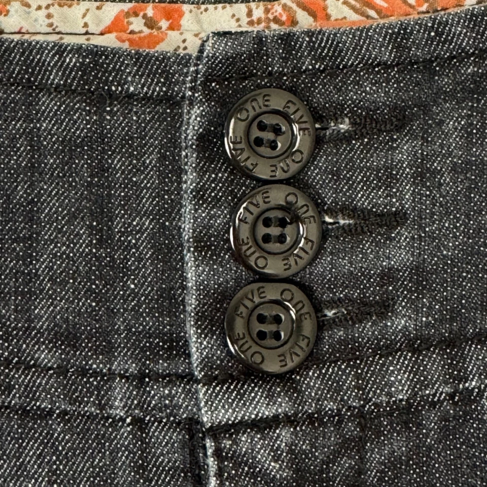 Pantalones de mezclilla One 5 One azul pierna ancha para mujer 14 lavado oscuro informales clásicos Foto 3 de 4