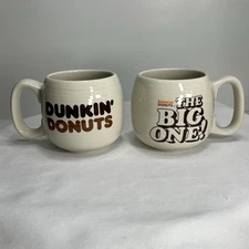 Vintage Dunkin’ Donuts “The Big One!” Mug (Set of 2) Coffee Cups Great Condition