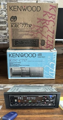 KENWOOD KRC-777R vintage MASK cassette-tuner head unit + KDC-C717 CD-changer - Bild 1 von 4
