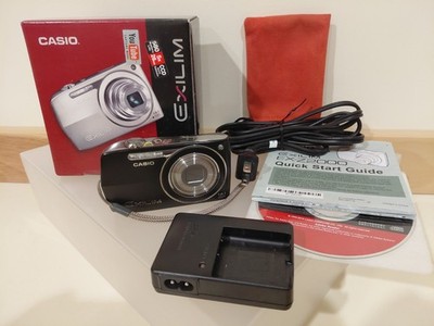 Casio EXILIM EX-Z2000 14.1 MP Digicam Black w/ Box-Charger-Battery, Tested