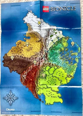 Bionicle Map Of Okoto & Masks Promotional Poster - Image 1 of 2