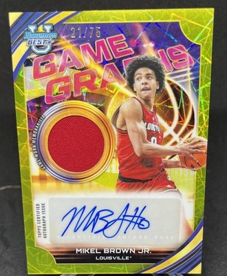 2025-26 Bowman Best U Mikel Brown Jr Game Graphs Game Used RPA Yellow # /75