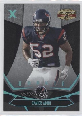 2008 Donruss Gridiron Gear Rookie Platinum X's 23/25 Xavier Adibi #199 0j6