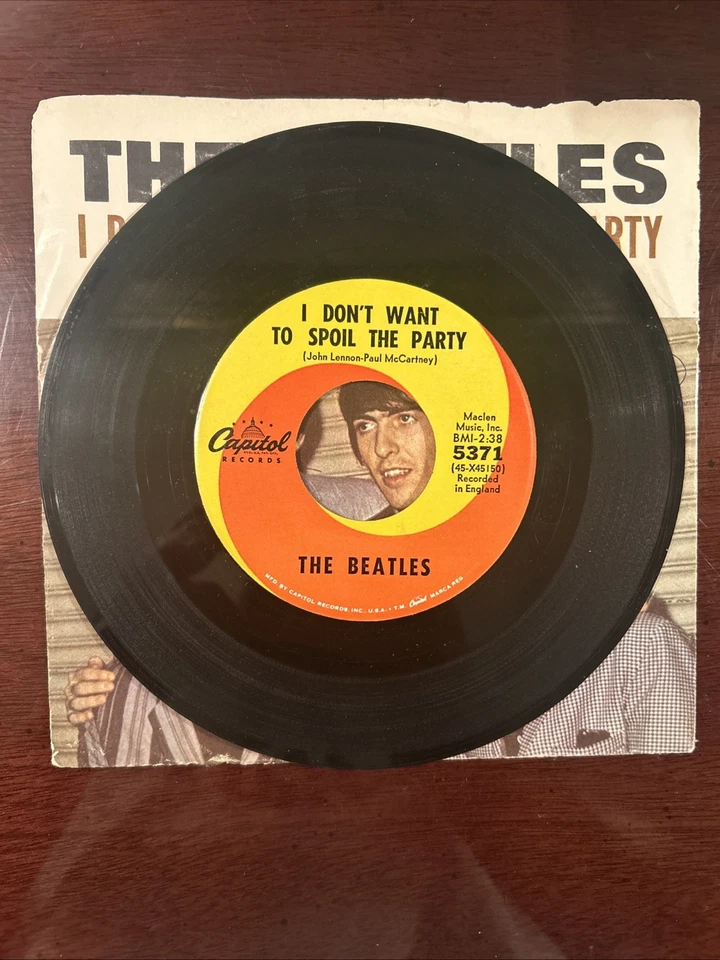 The Beatles Eight Days A Week /I Don’t Want To Spoil 45 RPM W/Orig Sleeve 1965 Foto 3 de 4
