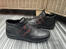 Ladies Rieker Leather Ankle Boots Black UK 7.5