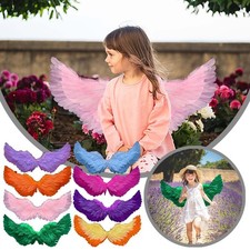 Angel Wings Adult, Halloween Feather Fairy Angel Costume for Women Lightweight