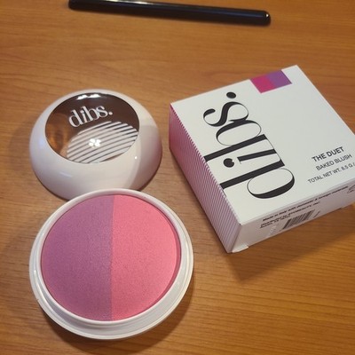 DIBS The Duet Baked Blush in VIP PINK (Pink/Violet Fuchsia) .3oz/8.5g Jumbo NIB