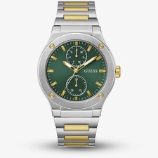 Guess Herren Jet zweifarbiges grünes Zifferblatt Uhr GW0795G1