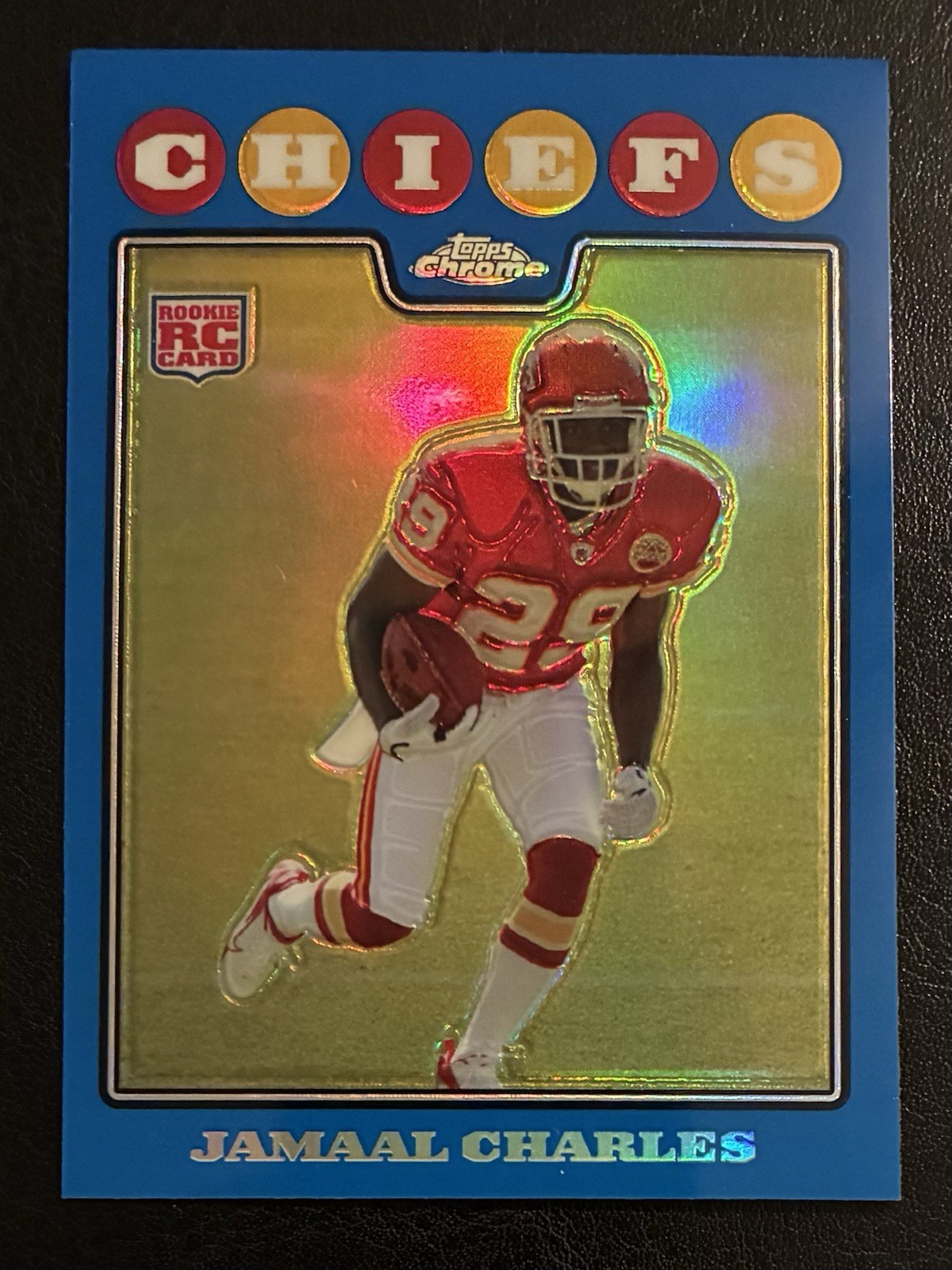 2008 Topps Chrome Jamaal Charles RC #TC185 Blue Refractor