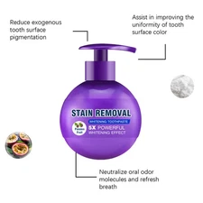 1PCS Pump Toothpaste Fresh Breath Whitening Toothpaste Teeth Cleaning 220g