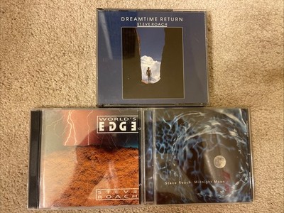 Steve Roach CD Bundle Dreamtime Return (2CD) Worlds Edge (2CD) Midnight Moon Eno