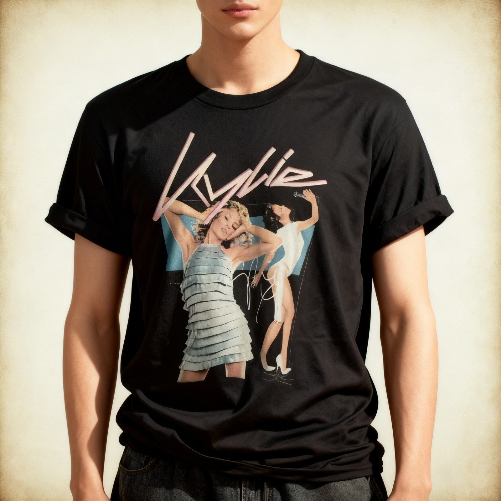 Vintage Kylie Minogue T-Shirt Black ALl size shirt Gift fans