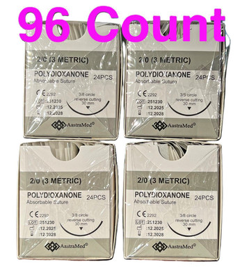 PDS/PDO 2/0 Veterinary Surgical Suture 96ct Dental Medical Polydioxanone