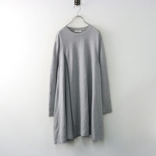 Balenciaga 2014 Gray Knit Aline Flare Dress Tuck Summer Sale Japan Tag