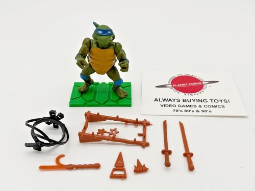 1988 Leonardo Soft Head Complete TMNT Vintage Ninja Turtles Figure