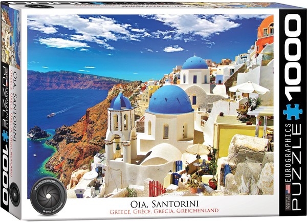 Oia Santorini Griechenland - 1000 Teile Puzzle Format 68X48 Cm-image