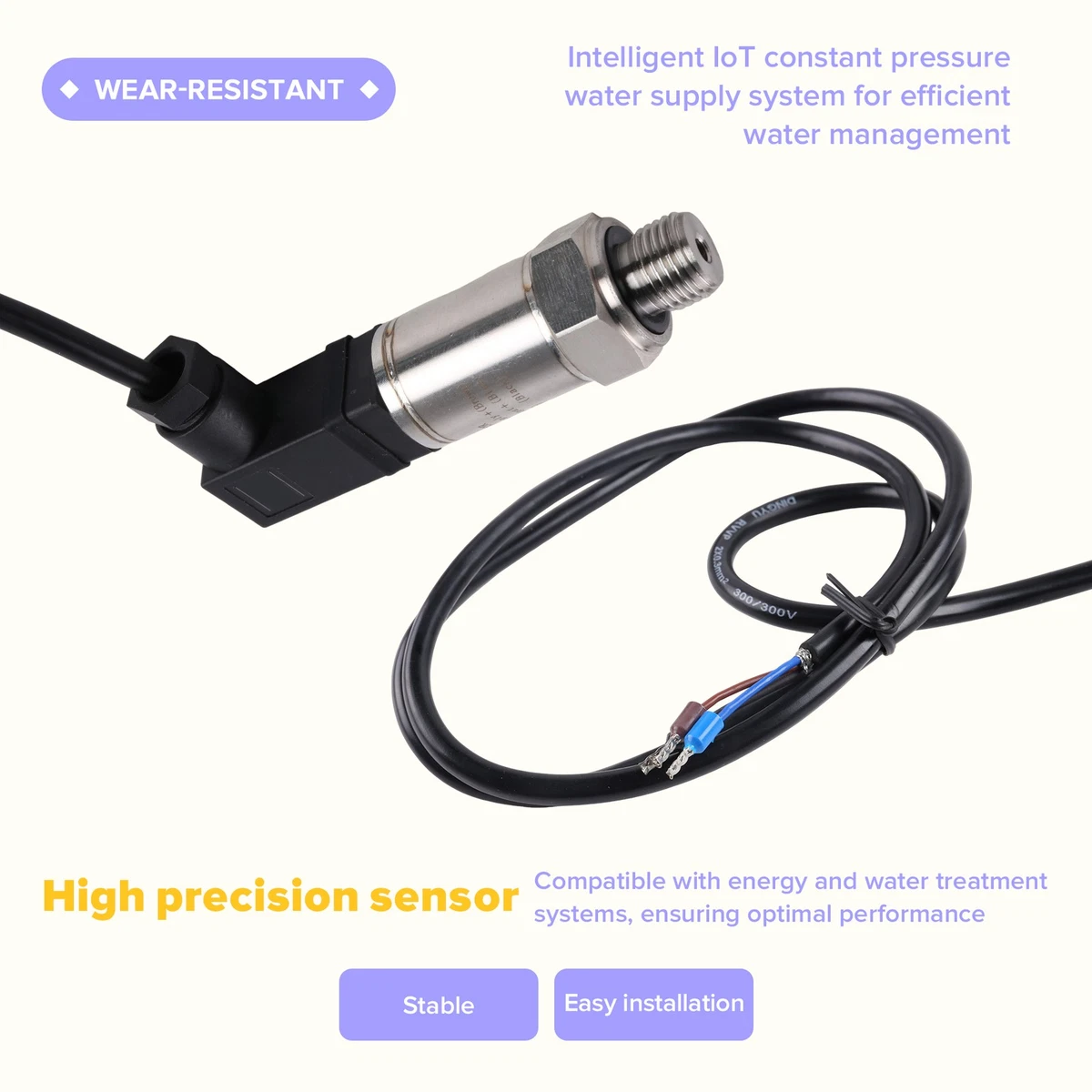 For Water Oil Gas Air Pressure Transmitter G1/4 4-20mA Output 0-60mpa4142